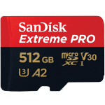 SanDisk Extreme Pro 512 GB UHS-I Class 10 MicroSD Memory Card