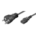 Microconnect PE1204100R power cable Black 10 m Power plug type K C13 coupler