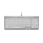 BakkerElkhuizen UltraBoard 960 Standard Compact keyboard Office USB QWERTY Nordic Silver, White