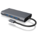 ICY BOX IB-DK4040-CPD Wired USB 3.2 Gen 1 (3.1 Gen 1) Type-C Anthracite, Black