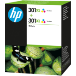 HP D8J46AE/301XL Printhead cartridge color high-capacity twin pack, 2x330 pages ISO/IEC 24711 8ml Pack=2 for HP DeskJet 1000/1010/Envy 5530/OfficeJet 4630