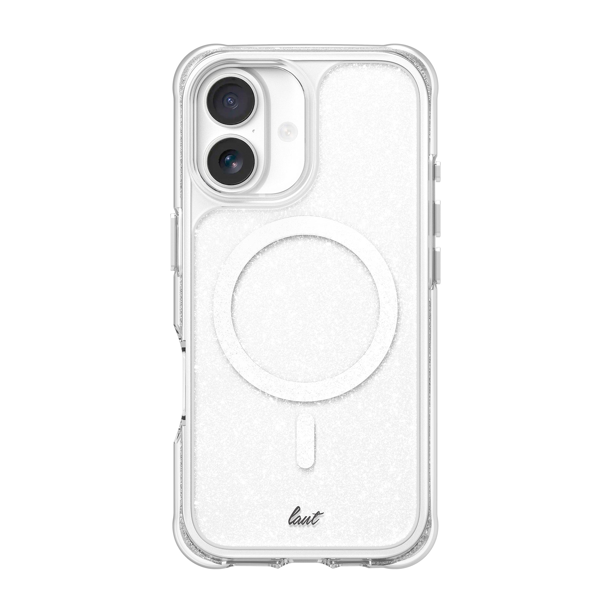 LAUT AERO SPARKLE mobile phone case 16 cm (6.3") Cover Silver, Transparent
