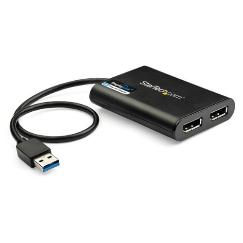 StarTech.com USB 3.0 to Dual DisplayPort Adapter 4K 60Hz, DisplayLink Certified, Video Converter with External Graphics Card, Mac & PC, Limited stock, see similar item USBA2DPGB