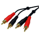 Cables Direct Twin RCA - RCA audio cable 15 m 2 x RCA Black