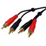 Cables Direct 2 x RCA - 2 x RCA, 20m audio cable Black