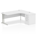 Dynamic Impulse Cantilever Right Crescent Desk Workstation