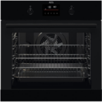 AEG 6000 Series SteamBake Pyrolytic Self-Cleaning Electric Single Oven - Black