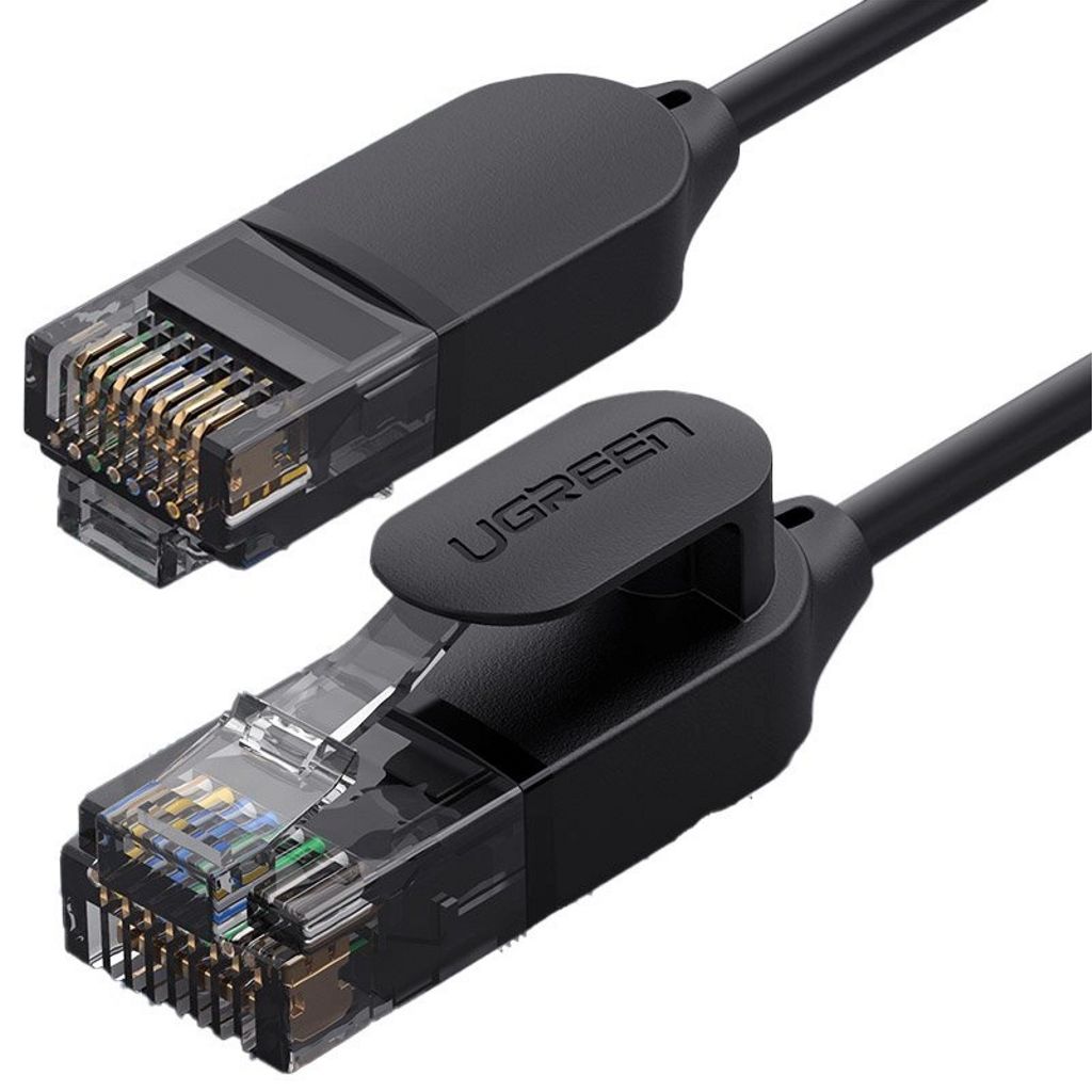 EU Product - Network Cable RJ45 Cat6A UTP 1000Mbps, 2m - Black thumbnail