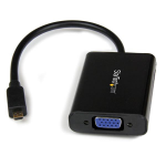 StarTech.com Micro HDMI to VGA Adapter Converter with Audio for Smartphones / Ultrabooks / Tablets - 1920x1080