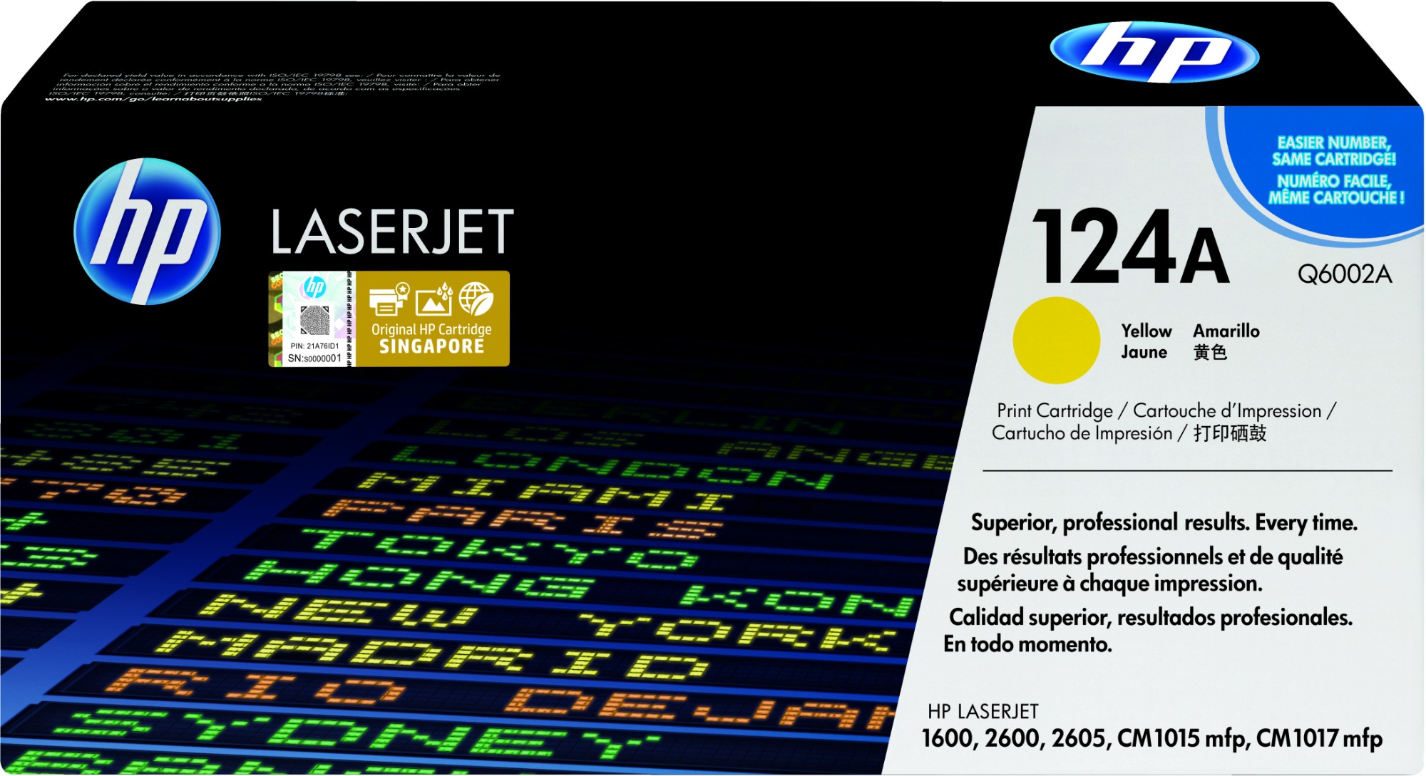 HP Q6002A/124A Toner cartridge yellow, 2K pages/5% for HP Color LaserJet 2600