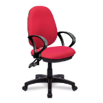 NAUTILUS Designs Java 300 Medium Back Synchronous Triple Lever Fabric Operator Office Chair With Fixed Arms Red - BCF/P606/RD/A DD