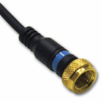 C2G 25ft Velocity™ Mini-Coax F-type Cable coaxial cable 300" (7.62 m) Black