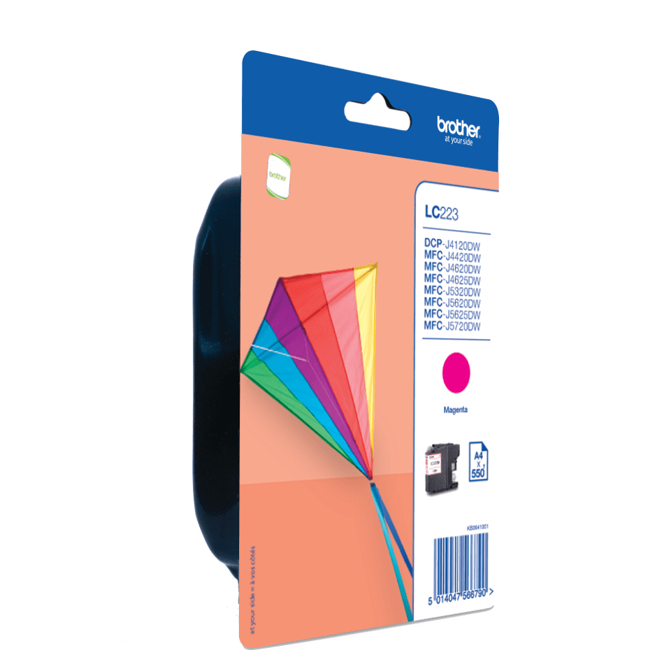 Brother LC-223MBP Ink cartridge magenta Blister. 550 pages ISO/IEC 247