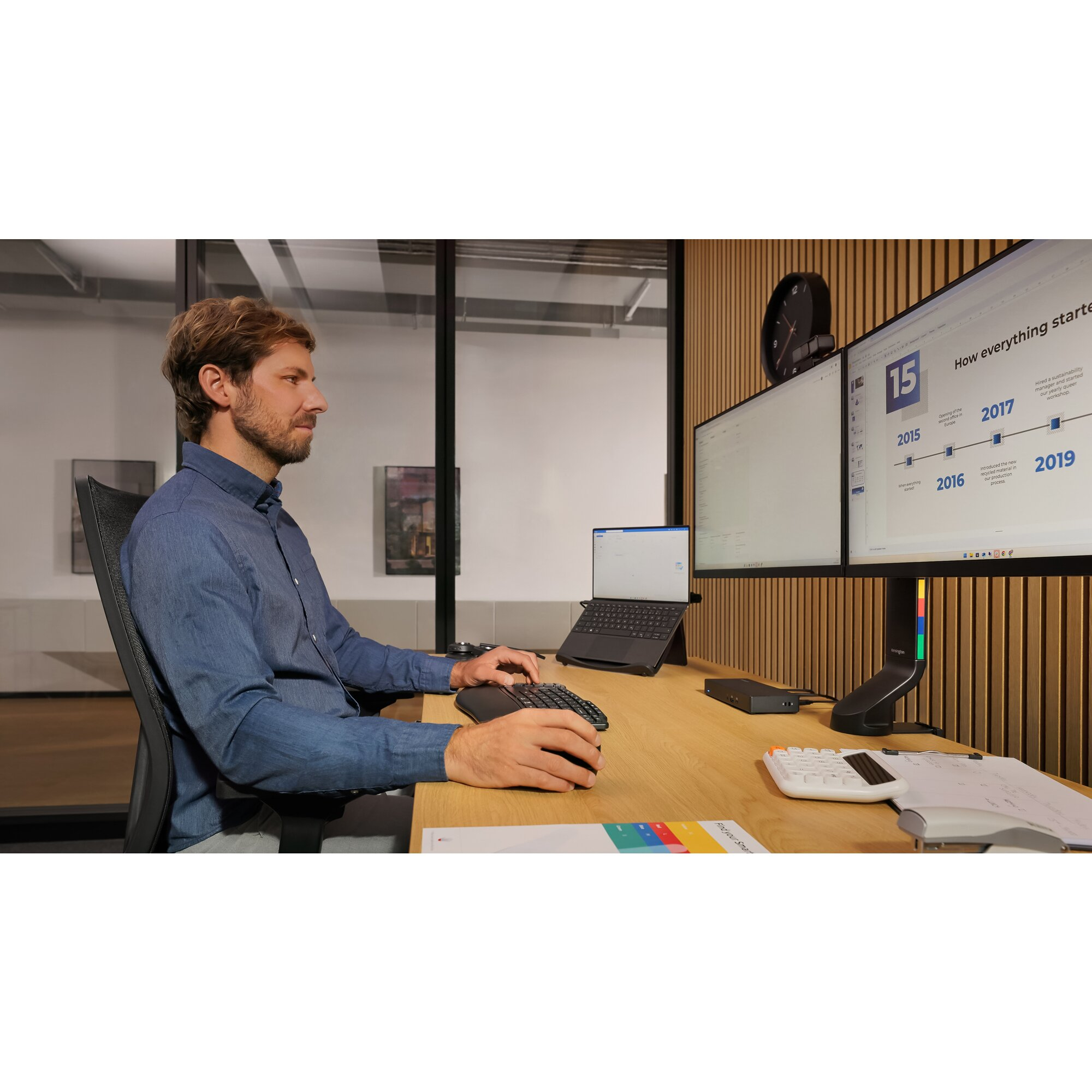 Kensington SmartFit Space-Saving Dual Monitor Arm