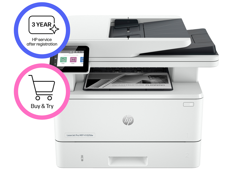HP LaserJet Pro MFP 4102dw Printer