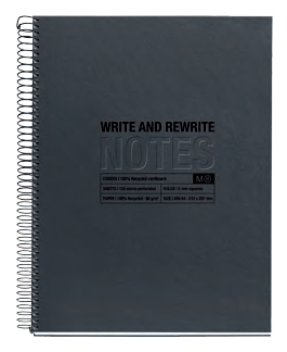 Miquelrius ECO Design writing notebook A4 120 sheets Black