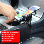 RAM Mounts RAP-407BU houder Actieve houder Mobiele telefoon/Smartphone, Tablet/UMPC Zwart