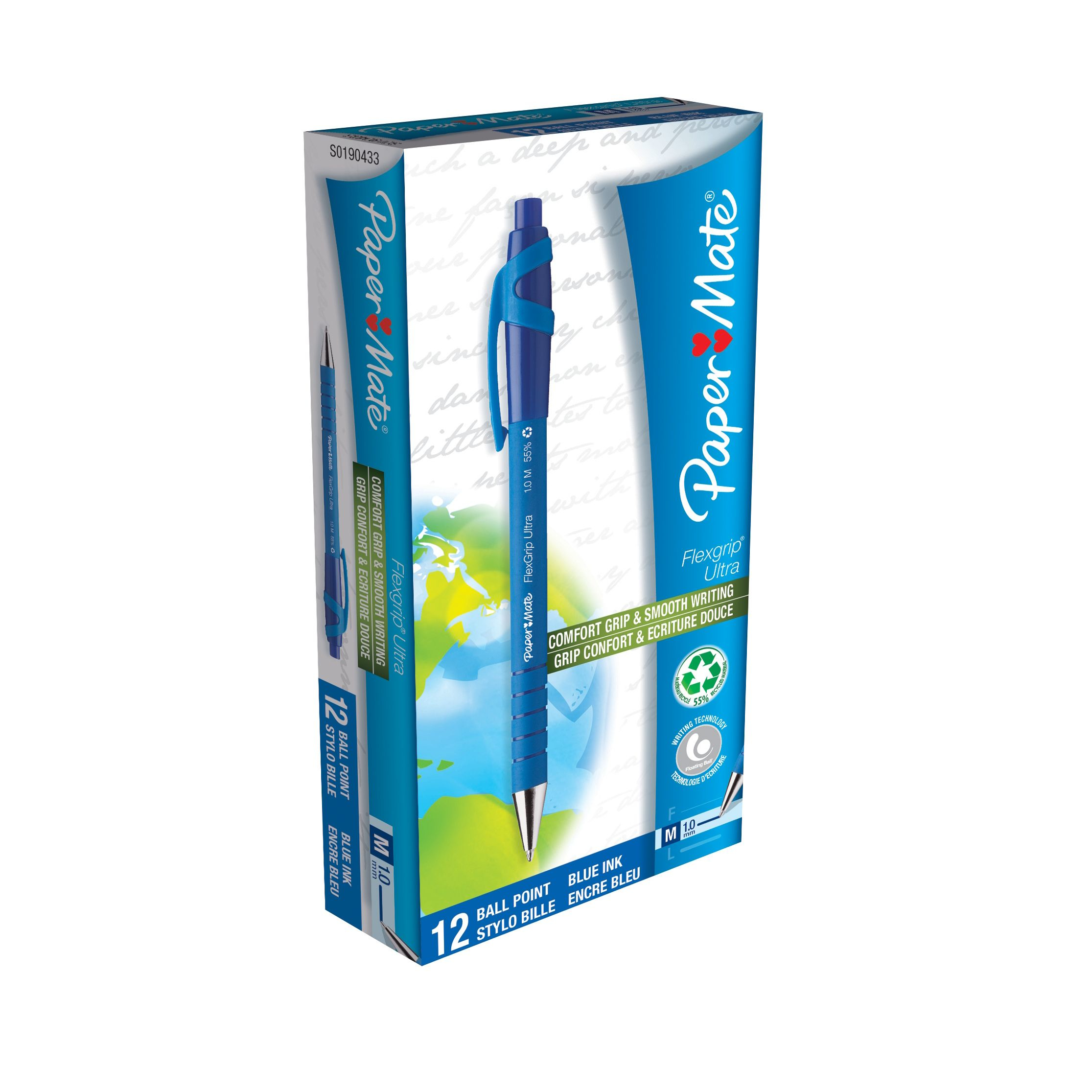 Image of Papermate Paper Mate FlexGrip Ultra Retractable Ballpoint Pens,...