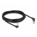 DeLOCK RJ45 Network Cable Cat.6A S/FTP Slim 90° upwards / downwards angled 5 m black