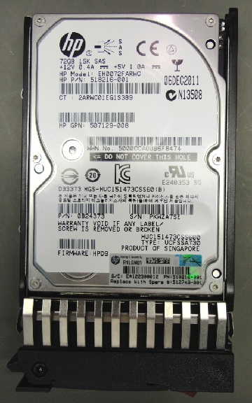 HP Hewlett Packard Enterprise 512743-001 internal hard drive 2.5" 72...