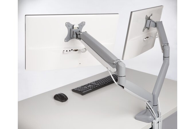 Kensington K55471EU flat panel desk mount 81.3 cm (32") Bolt-through Silver