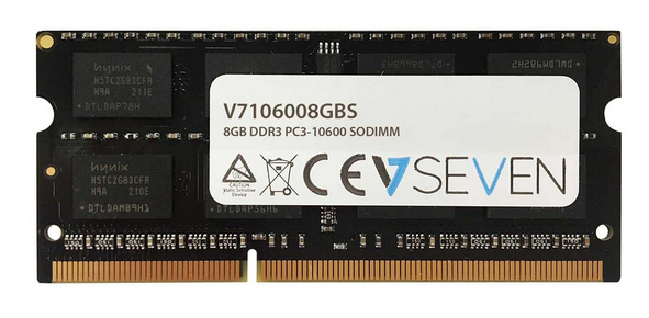 Image of V7 8GB DDR3 PC3-10600 - 1333mhz SO DIMM Notebook Memory Module -...
