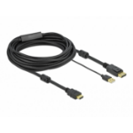 DeLOCK 85967 video kabel adapter 7 m HDMI Type A (Standaard) DisplayPort + USB Type-A Zwart