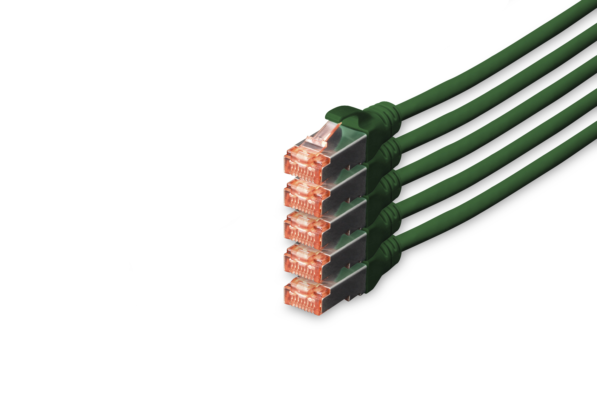 Photos - Cable (video, audio, USB) Digitus CAT 6 S/FTP patch cord, 5 units DK-1644-100-G-5 