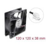 DeLOCK Axial Fan 48 V DC, 120 x 120 x 38 mm with 2 pin fan connector female black