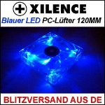 Xilence [Xilence] 120mm LED Blau/Blue Gehäuse-Lüfter/Fan →12cm Case PC Transparent