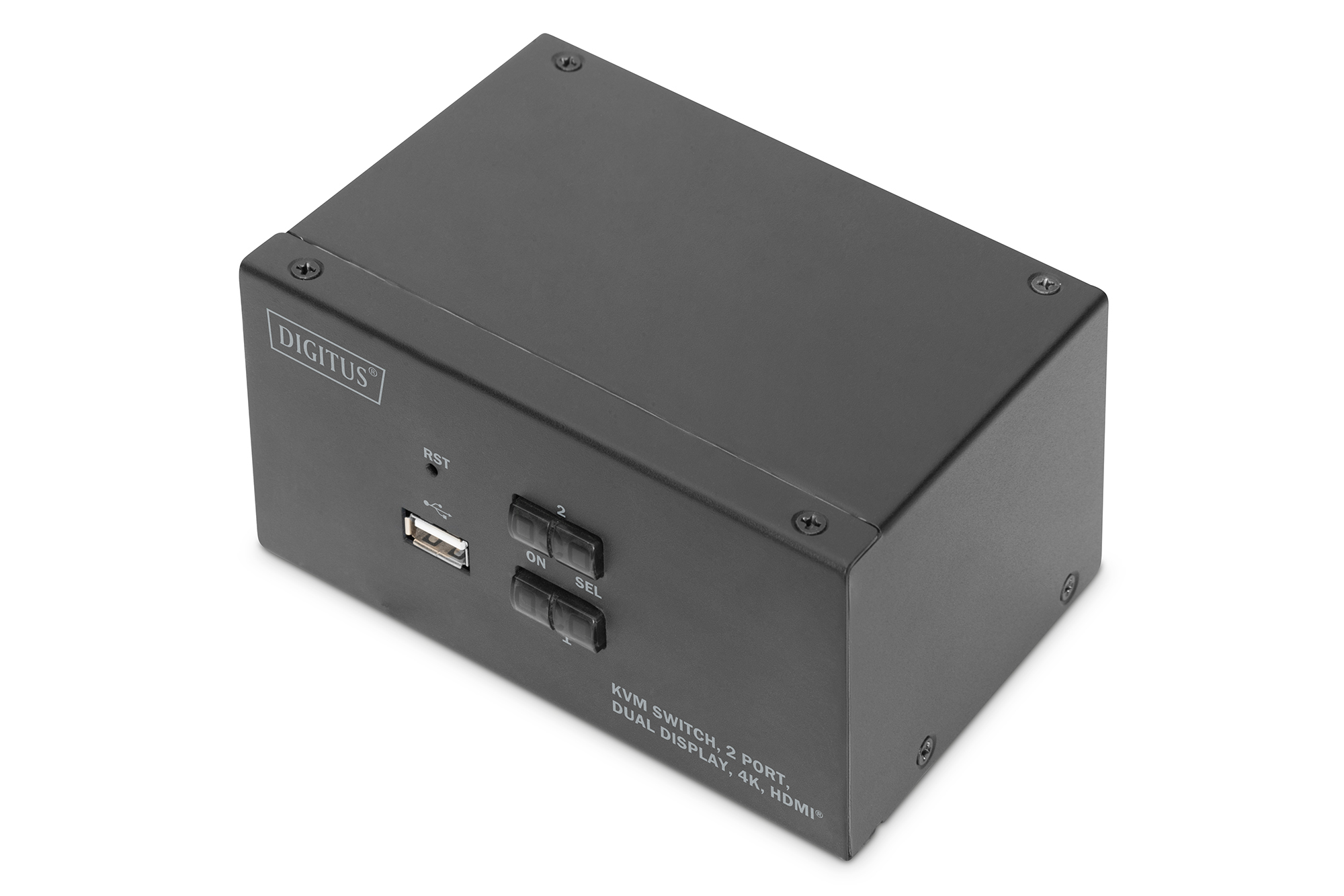 Image of Digitus KVM Switch, 2 Port, Dual Display, 4K, HDMI®