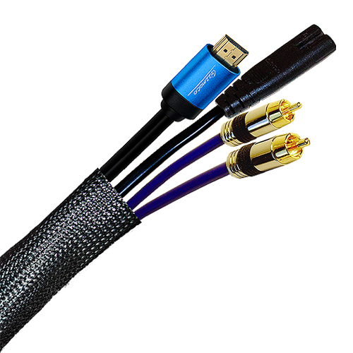 Cablenet 25m Braided Sleeving 18mm-32mm (45mm max) LSOH Black