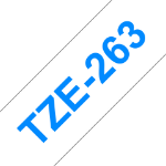 Brother TZE-263 labelprinter-tape Blauw op wit