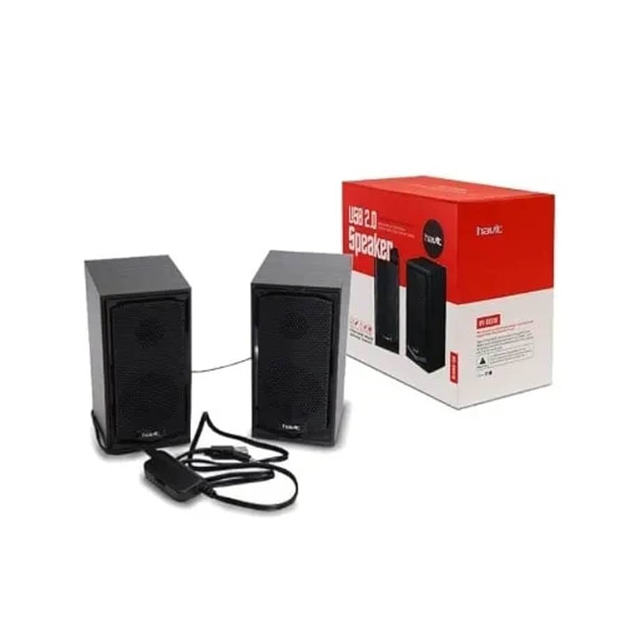 Havit USB SPEAKERS 6W BLACK WOOD HV-SK518