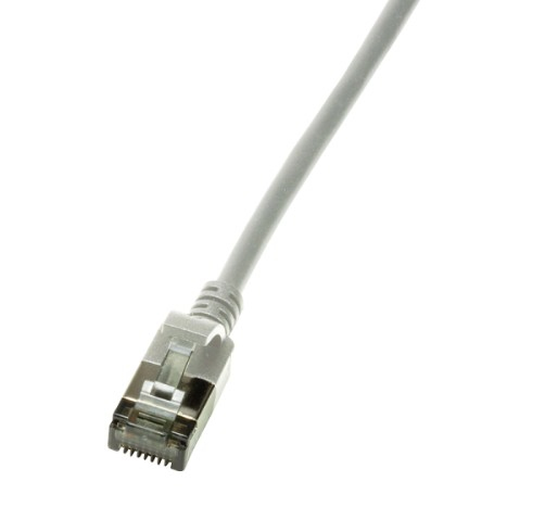 Image of LogiLink Slim U/FTP networking cable Grey 1 m Cat6a U/FTP (STP)