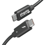 Plugable Technologies Thunderbolt 4 Cable 240W Charging, TBT4 Certified, 3.3 ft (1M), 40 Gbps