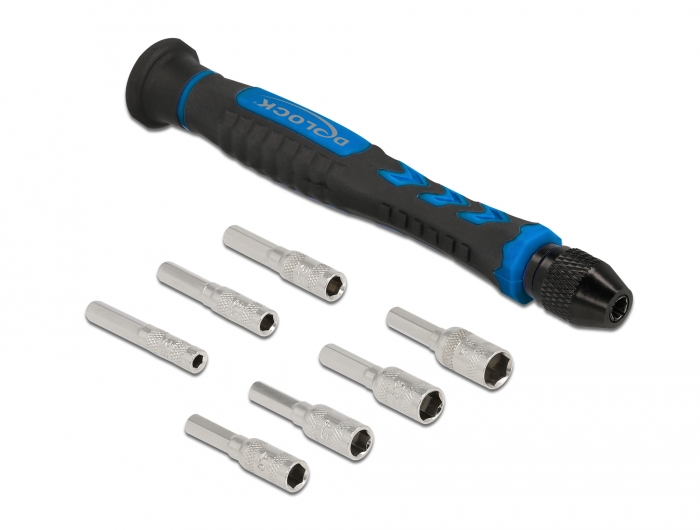 DeLOCK Screwdriver Set 8 pieces external hexagonal hollow shaft 2.5 - 5.5 mm