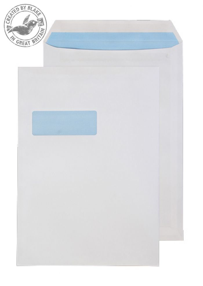 Blake White Window Self Seal Pocket C4 324X229mm 90gsm (Pack 25)