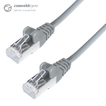 connektgear 0.5m RJ45 CAT6A SSTP Stranded Flush Moulded LS0H Network Cable - 26AWG - Grey