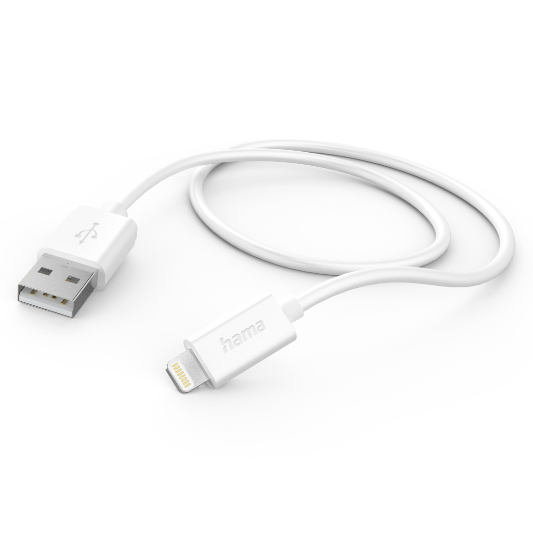 Hama White Charging Cable. Usb-A - Lightning. 1 M.