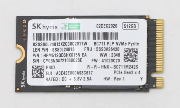 Lenovo SSD_ASM 512G M.2 2242 PCIe3x4 - Approx 1-3 working day lead.