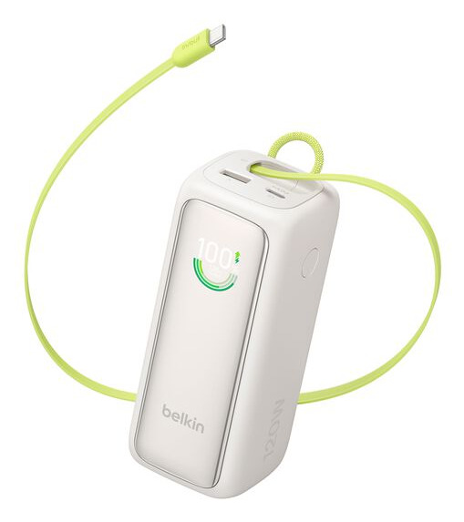 Belkin Power Bank 22K with Retractable Cable