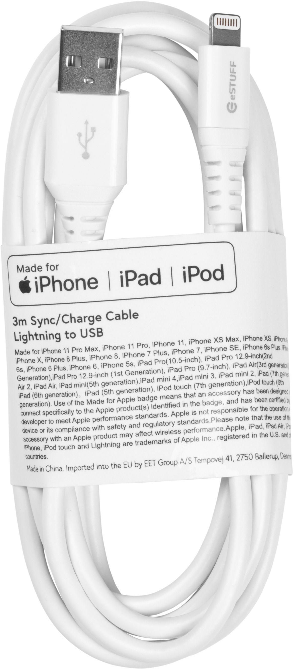 Image of eSTUFF ES601304-BULK lightning cable 3 m White