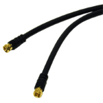 C2G Value Series F-type RG6 Coaxial Video Cable 25ft coaxial cable 300" (7.62 m) Black