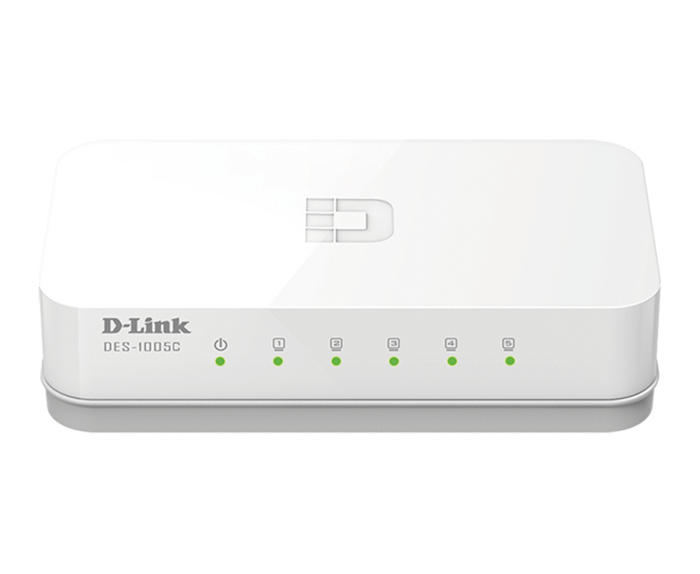 D-Link ES-1005C/E Unmanaged Fast Ethernet (10/100) Desktop White