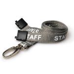 Digital ID 15mm Recycled Grey Staff Lanyards with Metal Lobster Clip (Pack of 100)