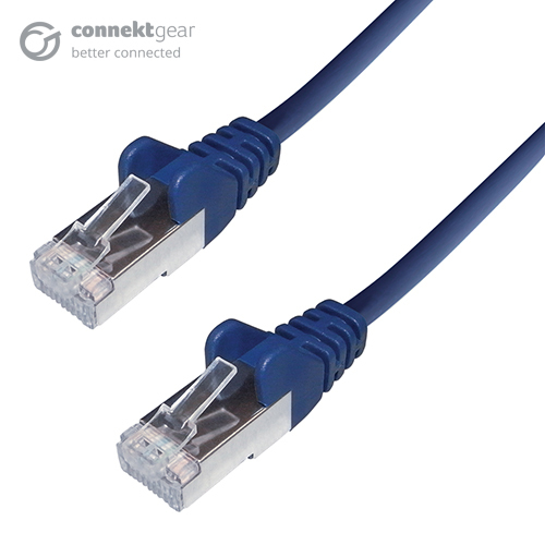 CONNEkT Gear 3m RJ45 CAT6A SSTP Stranded Flush Moulded LS0H Network Cable - 26AWG - Blue
