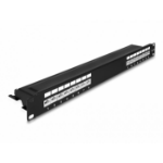 DeLOCK 19″ Patch Panel 16 port Cat.6A 1U black