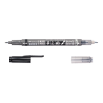Tombow Fudenosuke Twin calligraphy pen Black, Grey 1 pc(s)