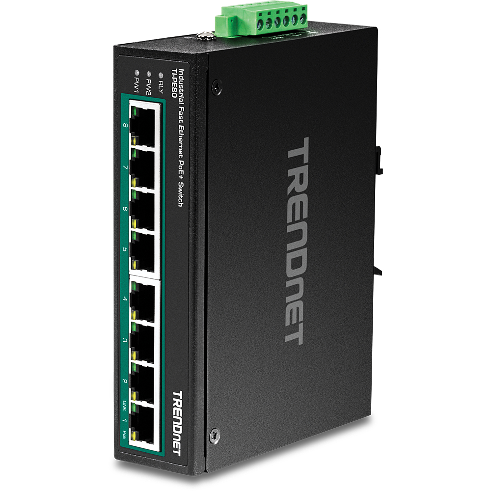 Image of Trendnet TI-PE80 network switch Unmanaged Fast Ethernet (10/100)...